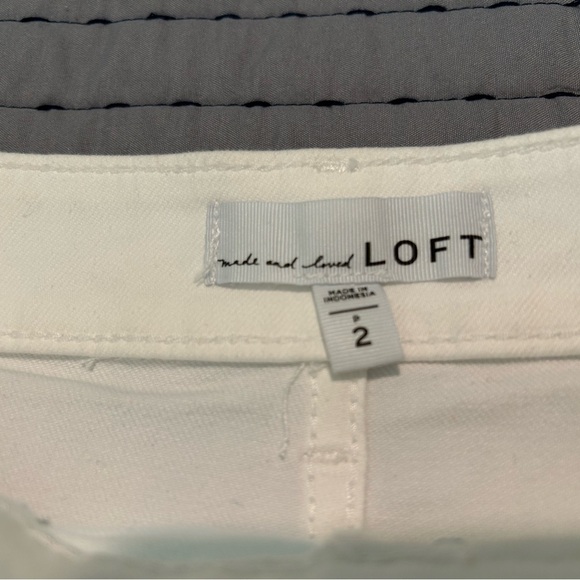 LOFT White denim skirt - Picture 3 of 3